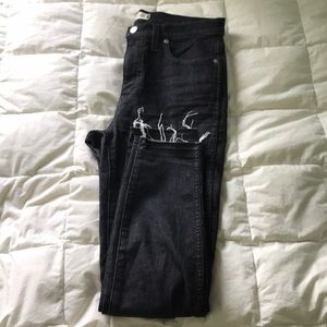 Madewell high rise skinny jeans in size 27, black